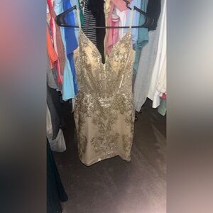 Gold sparkly homecoming dress